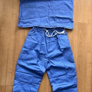 Scrubs Blue top and Blue  pants Men's size M NWNT